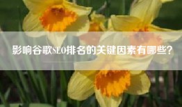 影响谷歌SEO排名的关键因素有哪些？