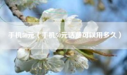 手机50元（手机50元话费可以用多久）