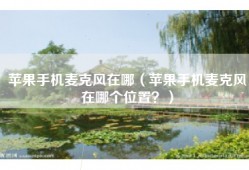苹果手机麦克风在哪（苹果手机麦克风在哪个位置？）