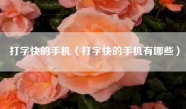 打字快的手机（打字快的手机有哪些）