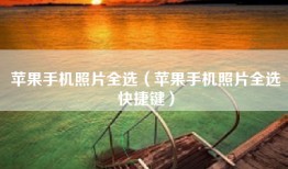 苹果手机照片全选（苹果手机照片全选快捷键）