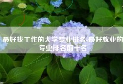 最好找工作的大学专业排名-最好就业的专业排名前十名