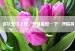 通联支付上线“支付宝碰一下”新服务