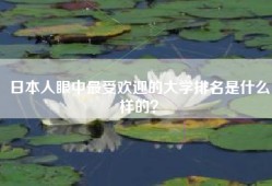 日本人眼中最受欢迎的大学排名是什么样的？