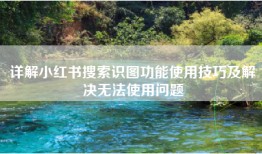 详解小红书搜索识图功能使用技巧及解决无法使用问题
