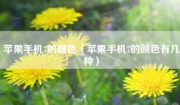 苹果手机7的颜色（苹果手机7的颜色有几种）