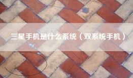 三星手机是什么系统（双系统手机）