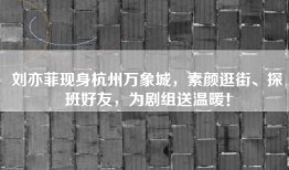 刘亦菲现身杭州万象城，素颜逛街、探班好友，为剧组送温暖！