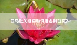 亚马逊关键词如何排名到首页？