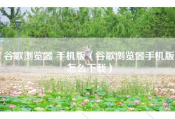 谷歌浏览器 手机版（谷歌浏览器手机版怎么下载）
