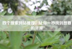 四个搜索网站推荐，让你一秒找到想要的资源