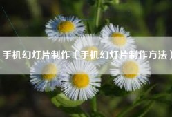 手机幻灯片制作（手机幻灯片制作方法）
