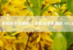 手机给手机刷机（手机给手机刷机 OTG）