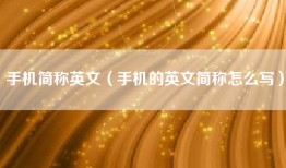 手机简称英文（手机的英文简称怎么写）
