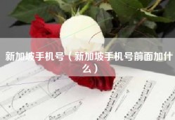 新加坡手机号（新加坡手机号前面加什么）