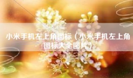 小米手机左上角图标（小米手机左上角图标大全图片）