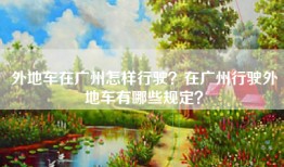外地车在广州怎样行驶？在广州行驶外地车有哪些规定？