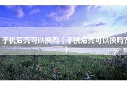 手机后壳可以换吗（手机后壳可以换吗？）