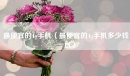 最便宜的4g手机（最便宜的4g手机多少钱一台）