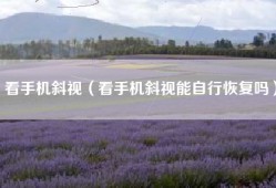 看手机斜视（看手机斜视能自行恢复吗）