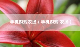 手机游戏农场（手机游戏 农场）