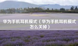 华为手机耳机模式（华为手机耳机模式怎么关掉）