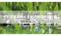 手机结婚游戏（手机结婚游戏排行榜）