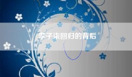 李子柒回归的背后