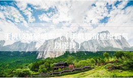 手机锁屏壁纸霸气（手机锁屏壁纸霸气 别碰我）