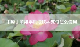 【原】苹果手机地铁nfc支付怎么使用