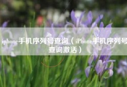 iphone手机序列号查询（iPhone手机序列号查询激活）