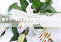 苹果手机购买（苹果手机购买时包括的服务是什么）
