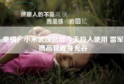 重磅！小米武汉总部今天投入使用 雷军携高管现身光谷