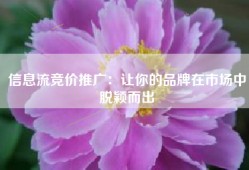 信息流竞价推广：让你的品牌在市场中脱颖而出