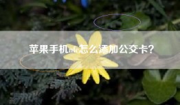 苹果手机nfc怎么添加公交卡？