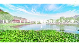 手机skype（手机skype屏蔽联系人怎么找回）