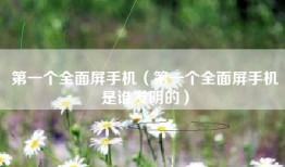 第一个全面屏手机（第一个全面屏手机是谁发明的）