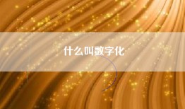 什么叫数字化