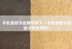 手机维修学徒要学多久（手机维修学徒能学到东西吗）