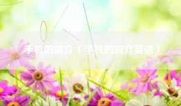 手机的简介（手机的简介英语）