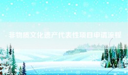 非物质文化遗产代表性项目申请流程