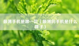 最薄手机是哪一款（最薄的手机是什么牌子）