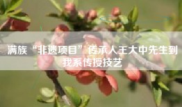 满族“非遗项目”传承人王大中先生到我系传授技艺