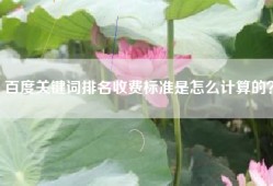 百度关键词排名收费标准是怎么计算的？