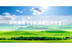 手机像素（手机像素如何查看）