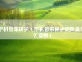 手机管家保护（手机管家保护受限是什么意思）