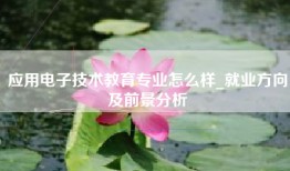 应用电子技术教育专业怎么样_就业方向及前景分析