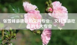 张雪峰最建议的文科专业：文科生最吃香的十大专业