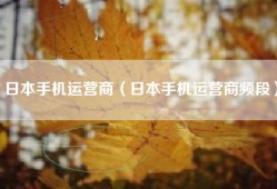 日本手机运营商（日本手机运营商频段）