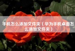 手机怎么添加文件夹（华为手机桌面怎么添加文件夹）